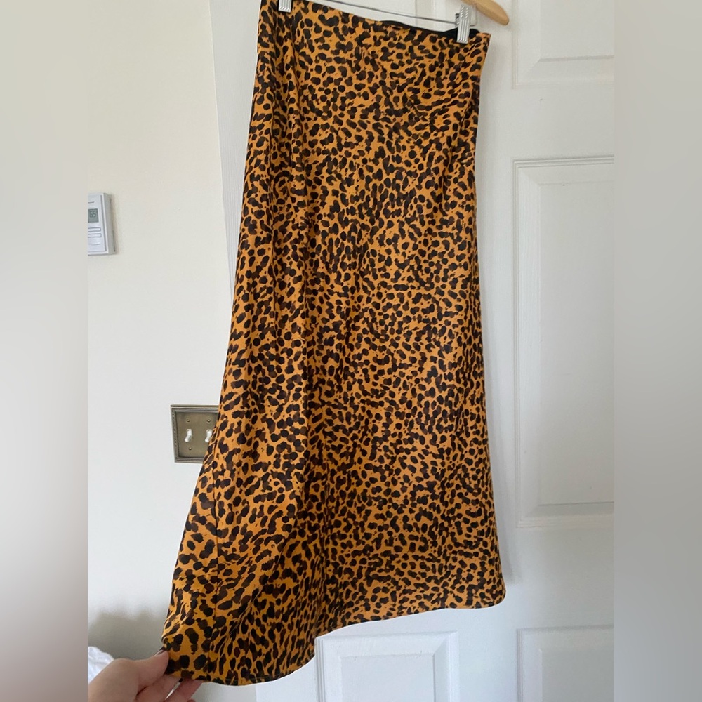 & Other Stories Animal Print Skirt